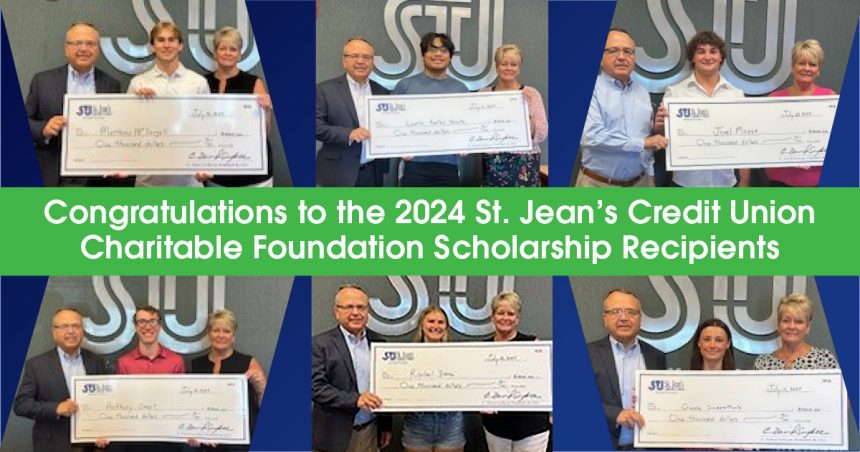 Pictured are the six St. Jean's Charitable Foundation Scholarship Winners